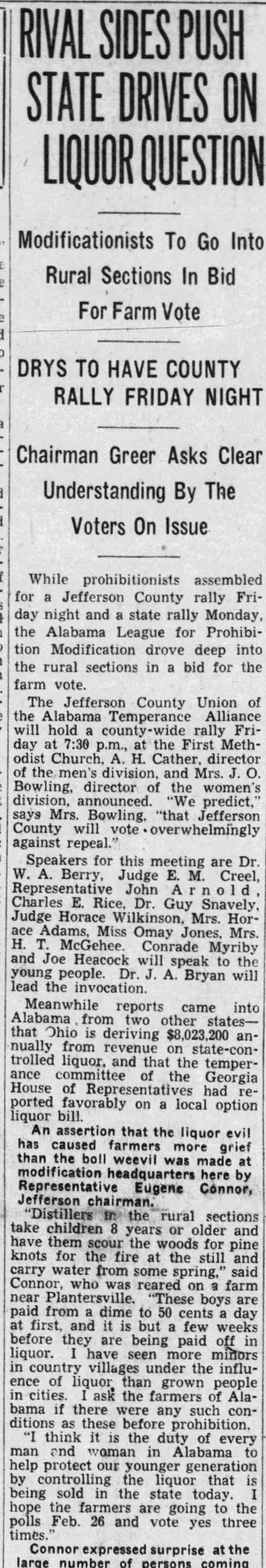 Rival Sides Push State Drives on Liquor Question